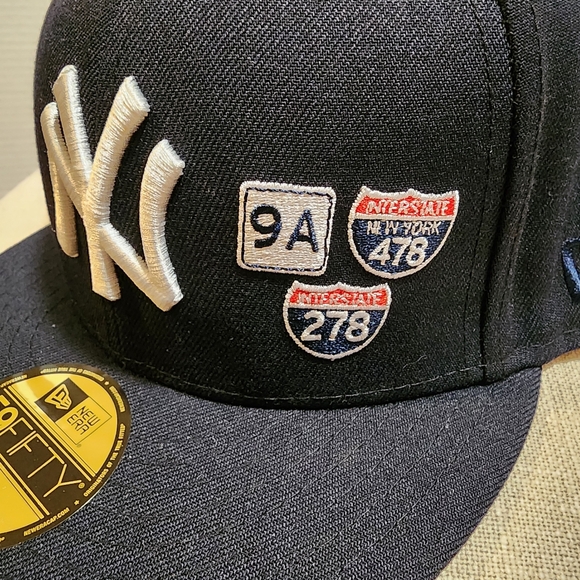 NY Yankees * Bronx Social 2000 Subway Series fitted cap Size 7 7/8 City Highway - Picture 7 of 8